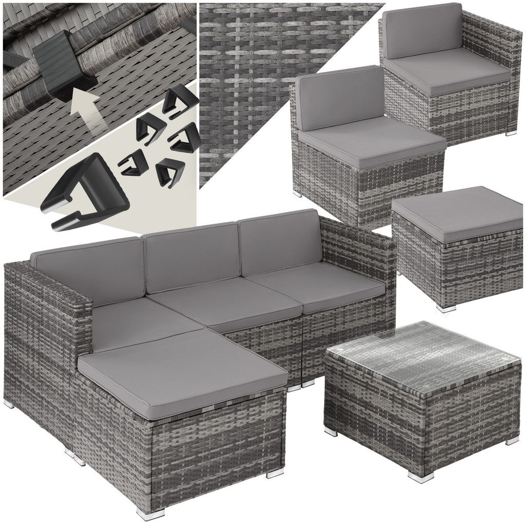 TECTAKE Lignano Rattan Lounge Set